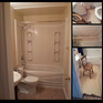 thumbnail Bathroom renovation. Mold removal, drywall, insulation, flooring, painting, plumbing, fixtures.